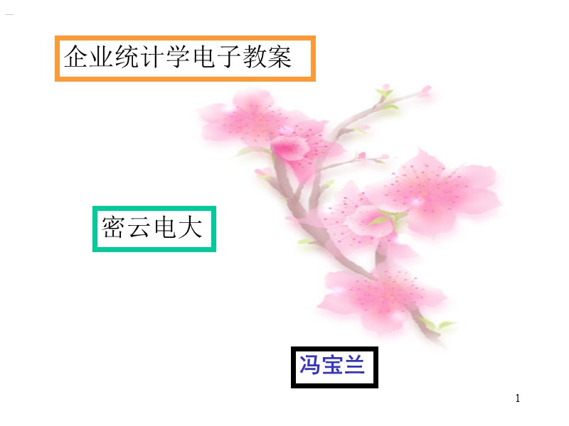 企业统计学电子教案.ppt_第1页