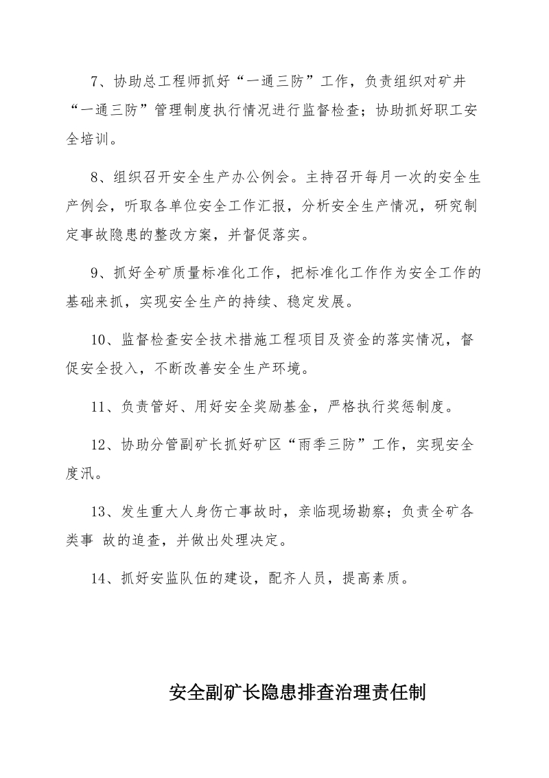 煤业各岗位事故隐患排查治理工作责任制汇编.docx_第3页