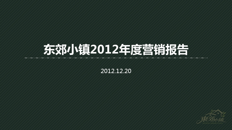 南京东郊小镇2012年度营销报告.ppt_第1页