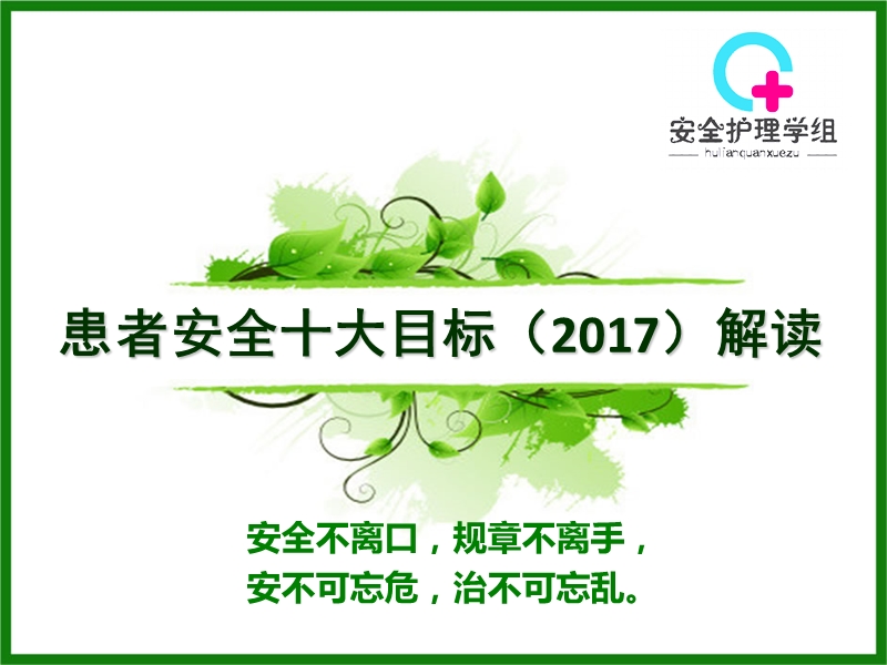 患者安全十大目标2017.ppt_第1页