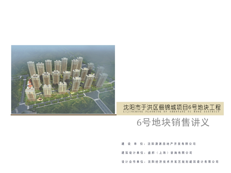 沈阳俪锦城6号地块三期建筑规划设计方案58p.pptx_第1页