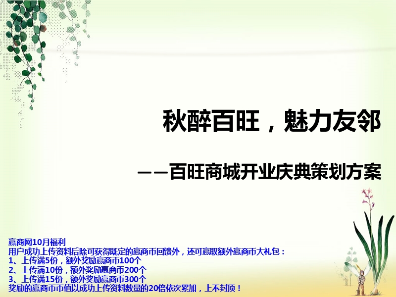 北京百旺商城开业庆典策划方案（21页）.ppt_第1页