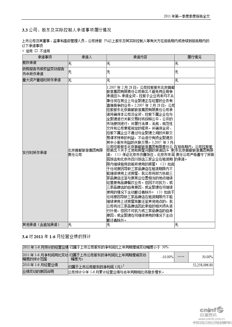 全 聚 德：2011年第一季度报告全文.ppt_第3页