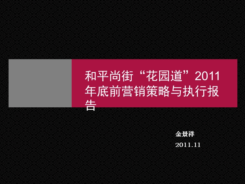 安徽桐城和平尚街“花园道”2011年底前营销策略与执行报告50p.ppt_第1页