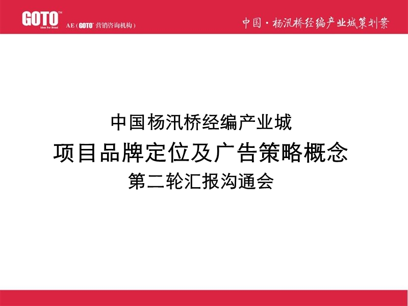 中国杨汛桥经编产业城项目品牌定位及广告策略概念.ppt_第2页