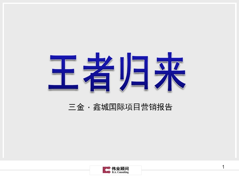 伟业_2008年武汉三金鑫城国际项目营销报告.ppt_第1页