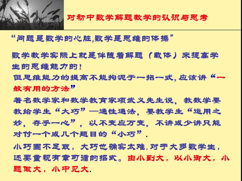 对数学解题教学的认识与思考课件.ppt_第2页