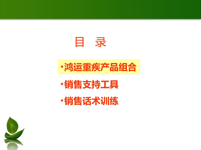 嘉禾鸿运鸿康产品组合销售训练.ppt_第2页