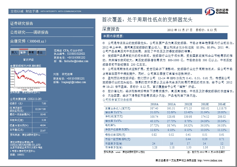 合康变频(300048)深度报告：处于周期性低点的变频器龙头-2012-11-28.ppt_第2页