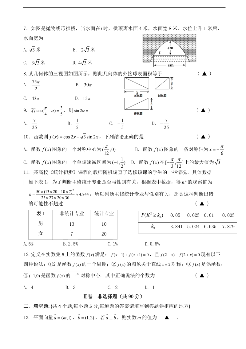 2017年度四川省金堂中学高三9月月考（收心） 数学（文）（无答案）.doc_第2页