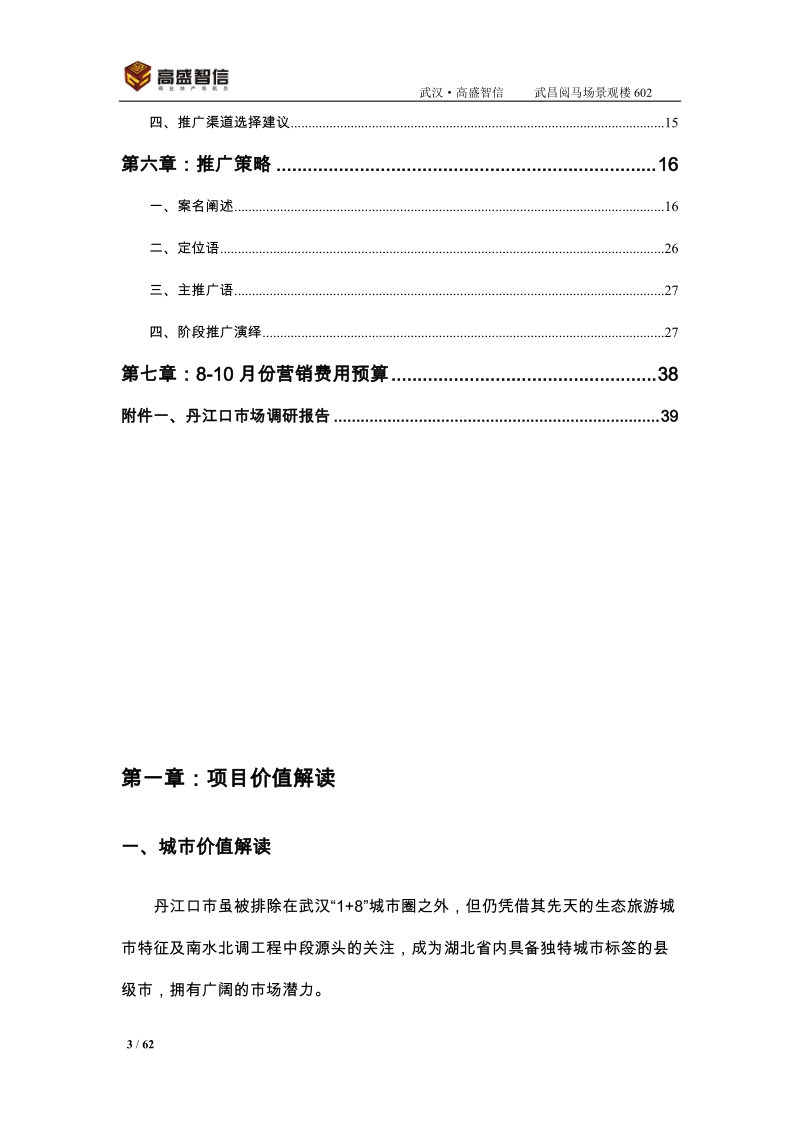 湖北武汉高盛智信富汇国际项目营销策略报告（48页）.docx_第3页