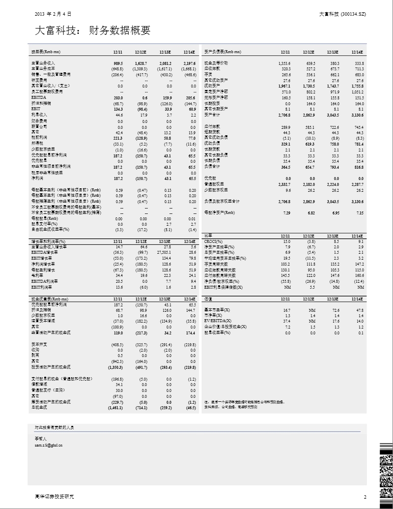 大富科技(300134)业绩预告低于预期,我们对2013年以后的看法未变-130204.ppt_第2页