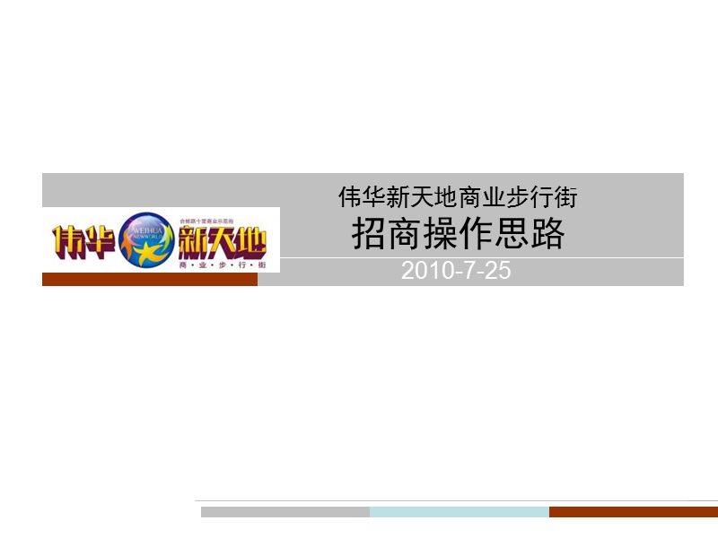 安徽定远县伟华新天地商业步行街招商操作思路_39ppt_2010.ppt_第1页