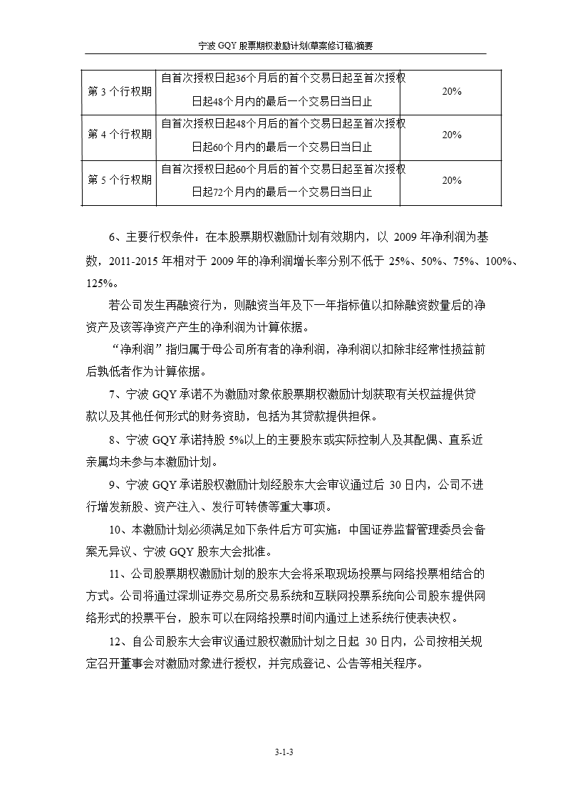 宁波gqy：股票期权激励计划（草案修订稿）摘要.ppt_第3页