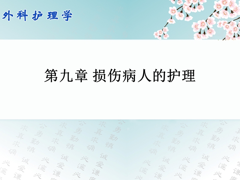 第九章损伤病人的护理.ppt_第1页