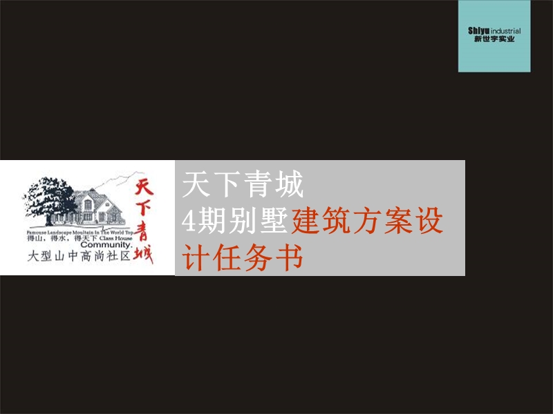 天下青城4期别墅建筑方案设计任务书.ppt_第1页