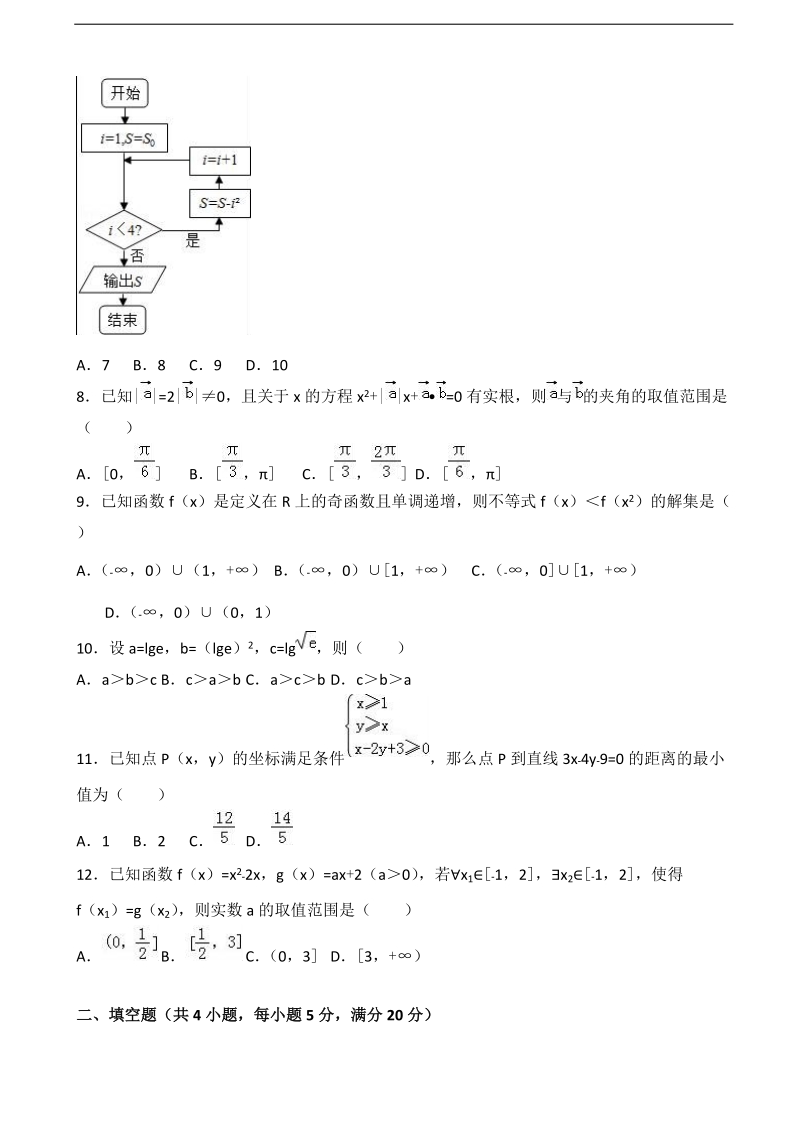 2017年四川省成都市武侯区高三上学期期末数学试卷（文科）（解析版）.doc_第2页