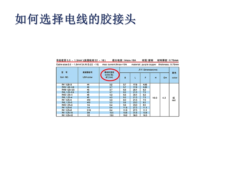 怎样选用电线的胶接头端子.ppt_第3页