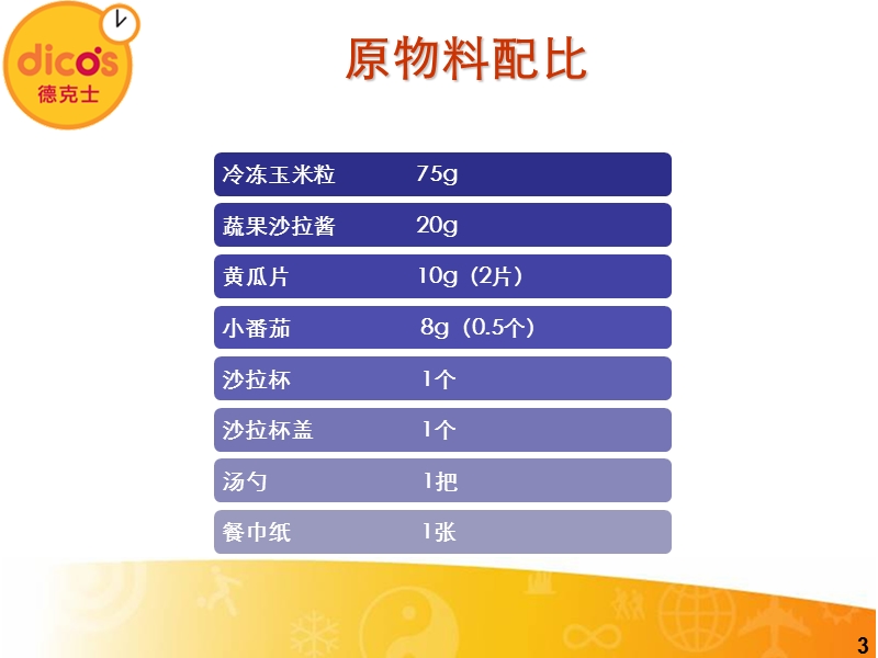 德克士玉米沙拉(蔬果酱)产品操作手册.ppt_第3页