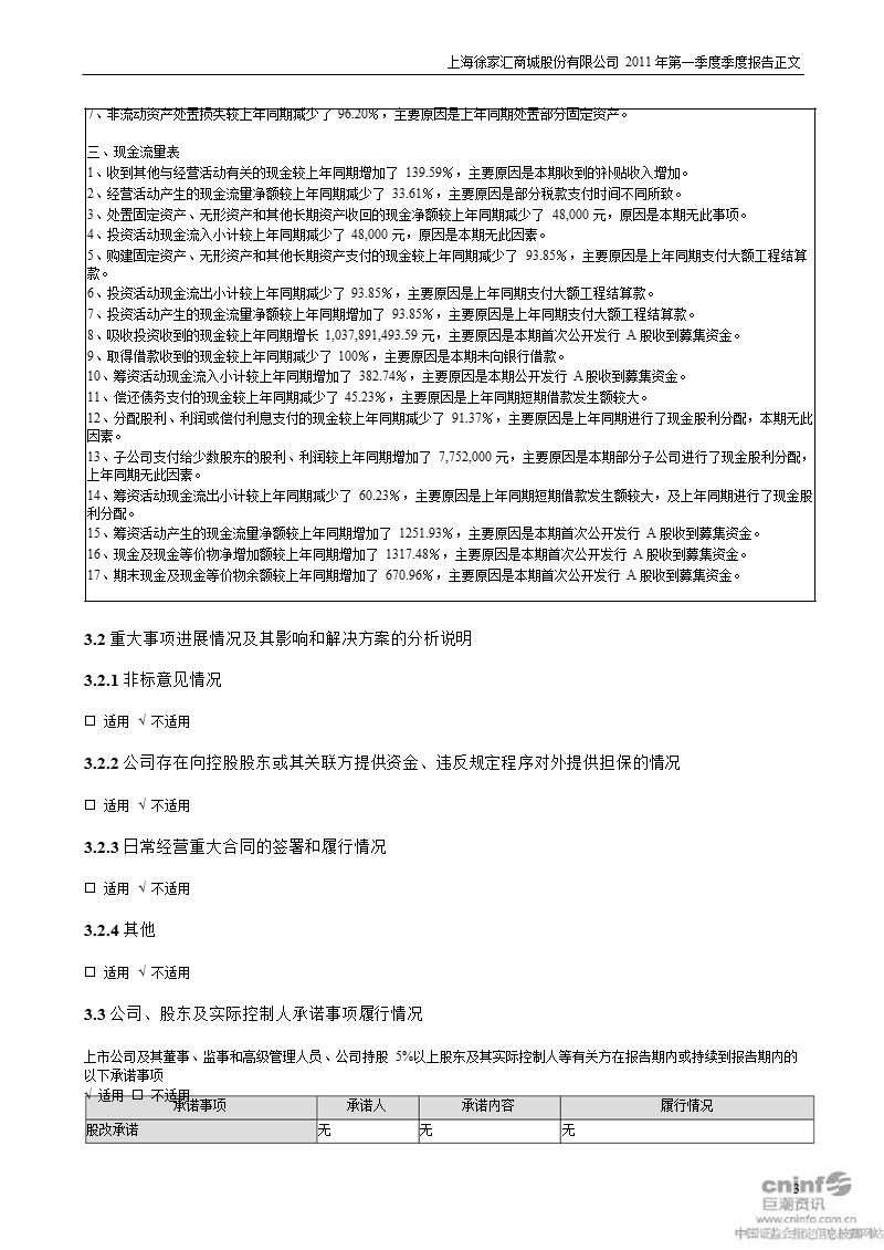 徐家汇：2011年第一季度报告正文.ppt_第3页