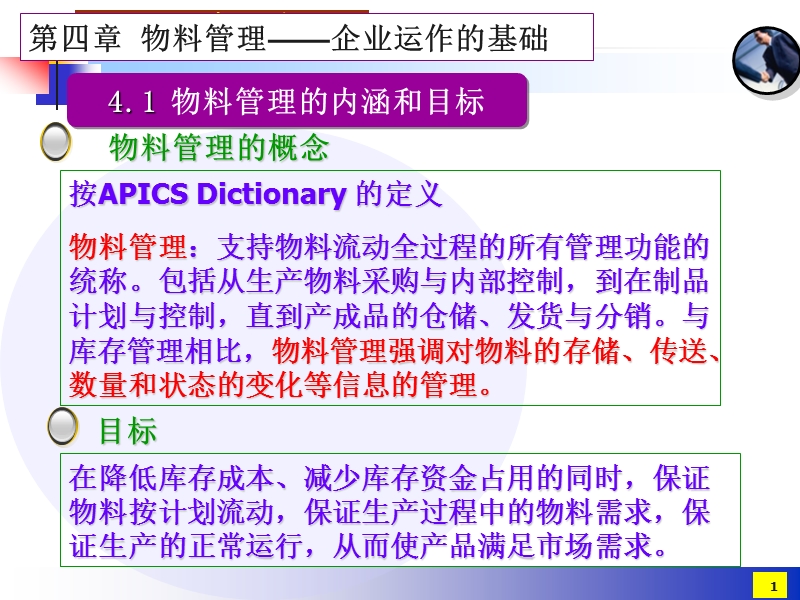 第四章 物料管理—企业运作的基础［课件］.ppt_第1页