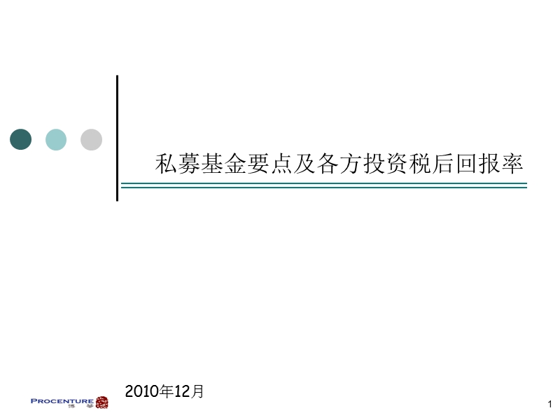 私募基金要点及各方投资税后回报率.ppt_第1页