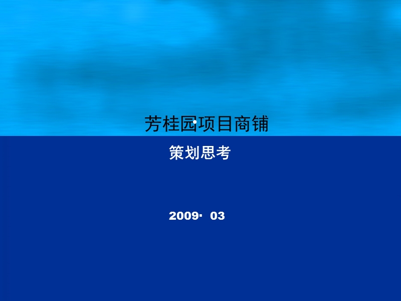 芳桂园项目商铺小商品市场营销策划思考（56页）.ppt_第1页