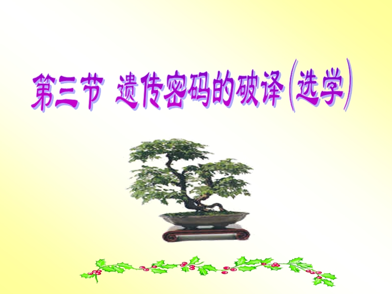 第三节 遗传密码的破译(选学).ppt_第1页