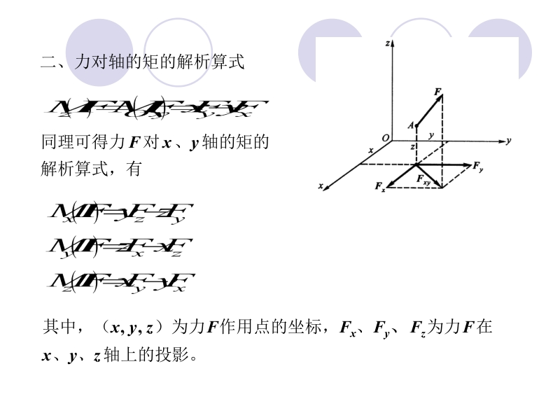 理论力学 第2版 王永廉 05空间力系_2力对轴的矩新.ppt_第2页