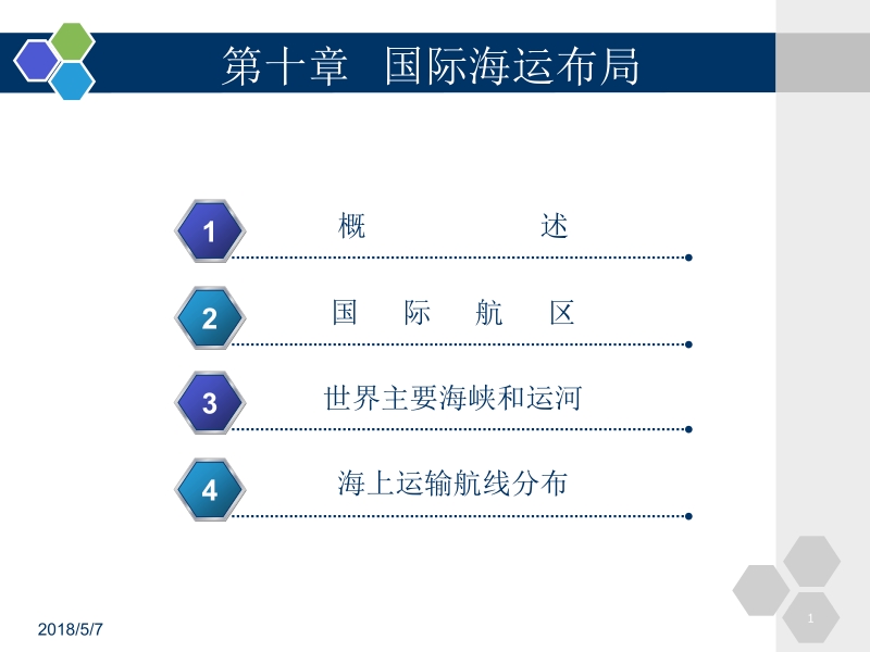 物流经济地理 第3版 杨丽红 第十章 国际海运布局新.ppt_第1页