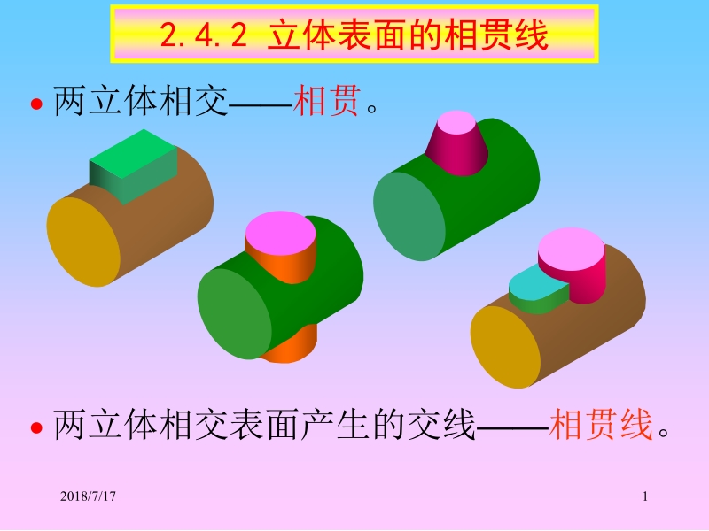 机械识图杨新田 第二单元与第四单元 2.4.2相贯线 新.ppt_第1页