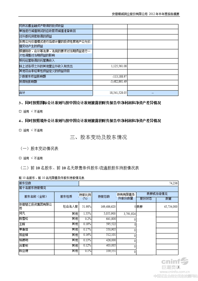 精诚铜业：2012年半年度报告摘要（更新后）.ppt_第3页