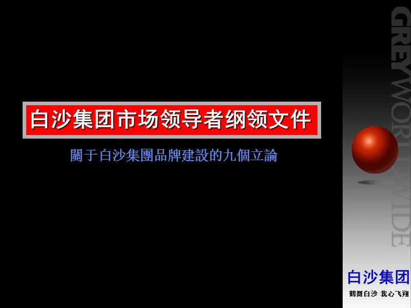 白沙集团市场领导者纲领文件.ppt_第1页