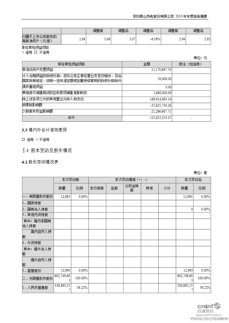 深南电ａ：2010年年度报告摘要.ppt_第3页