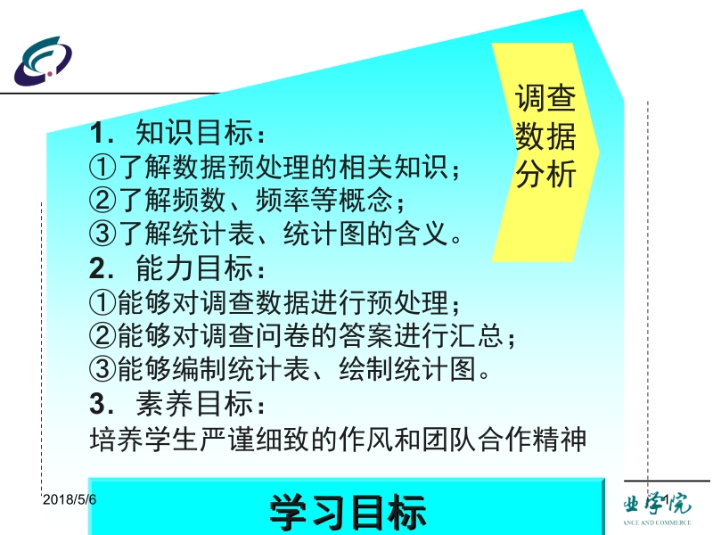 物流市场调查与分析胡丽霞 项目5 子项目1处理与显示新.ppt_第1页