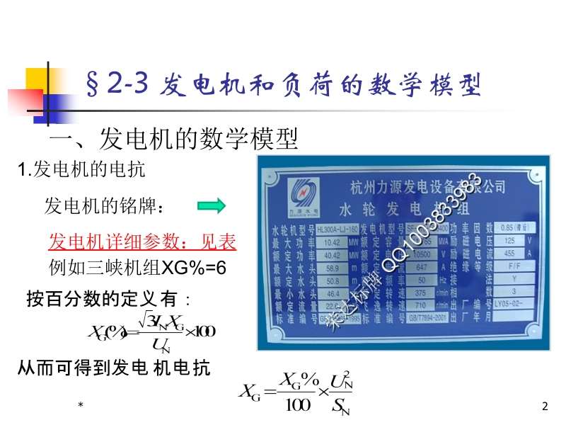 电力系统分析 张家安 3.课题三 发电机和负荷的数学模型新.ppt_第2页