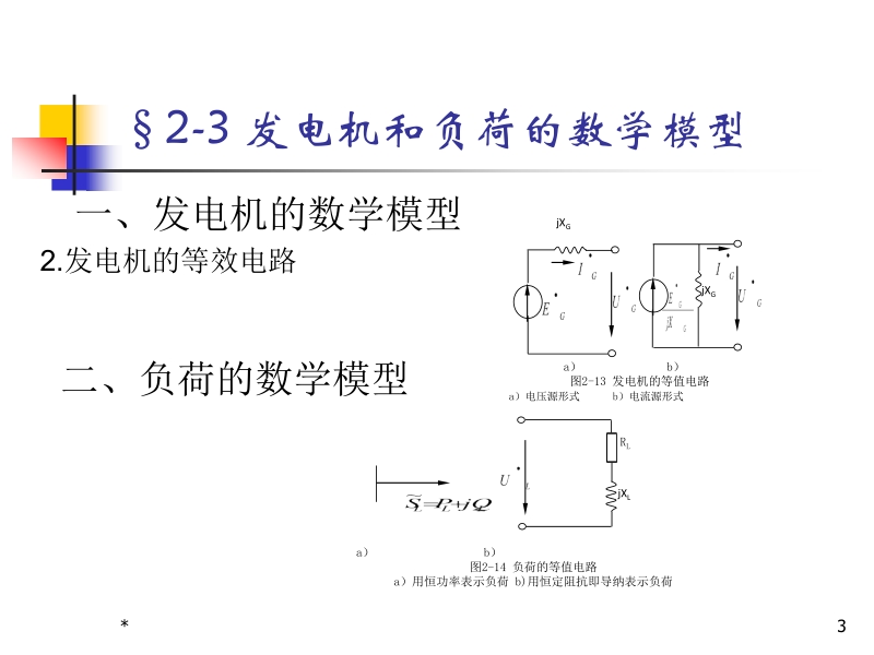 电力系统分析 张家安 3.课题三 发电机和负荷的数学模型新.ppt_第3页