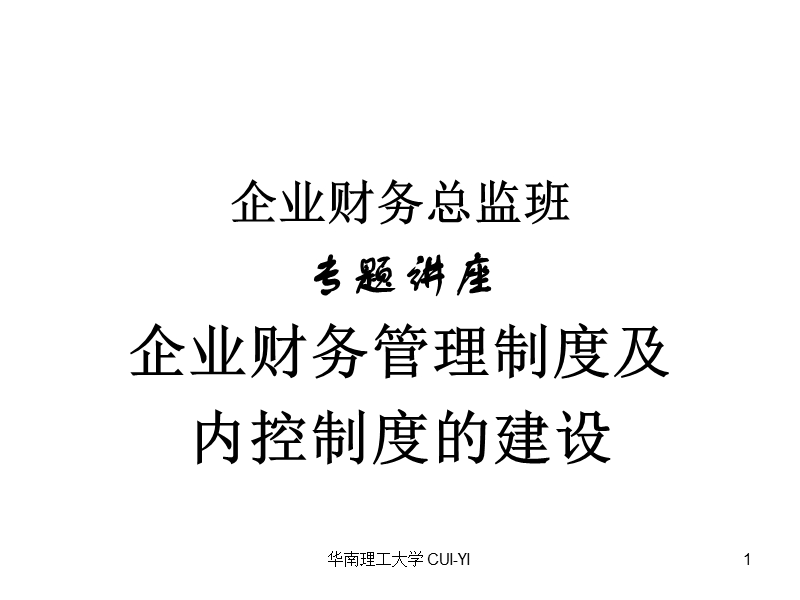 财务总监内控制度讲座.ppt_第1页