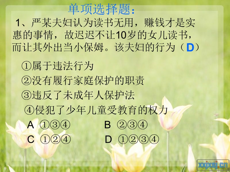 谁为我们护航选择题（ppt）.ppt_第1页