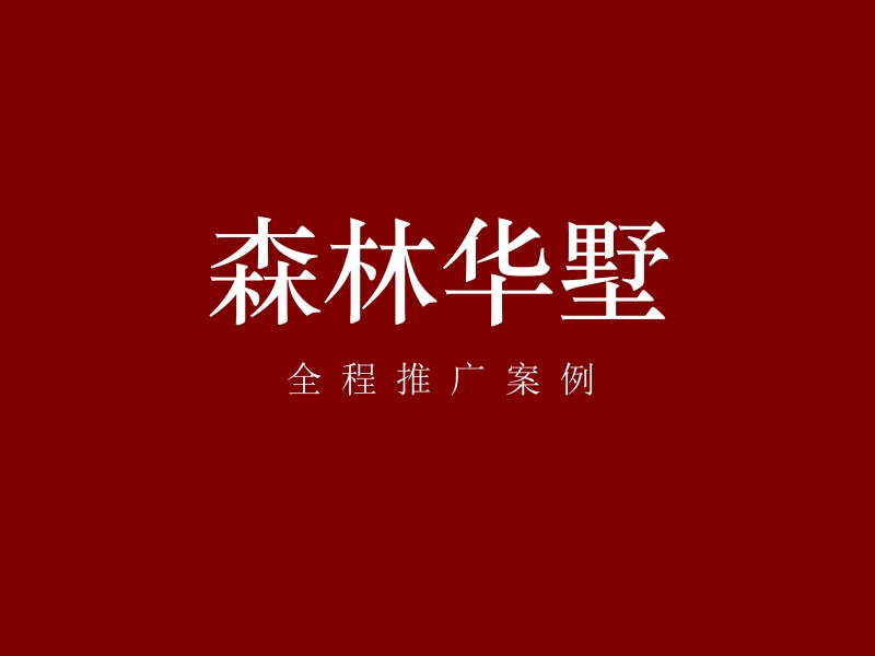 长春森林华墅全程推广案例.ppt_第1页