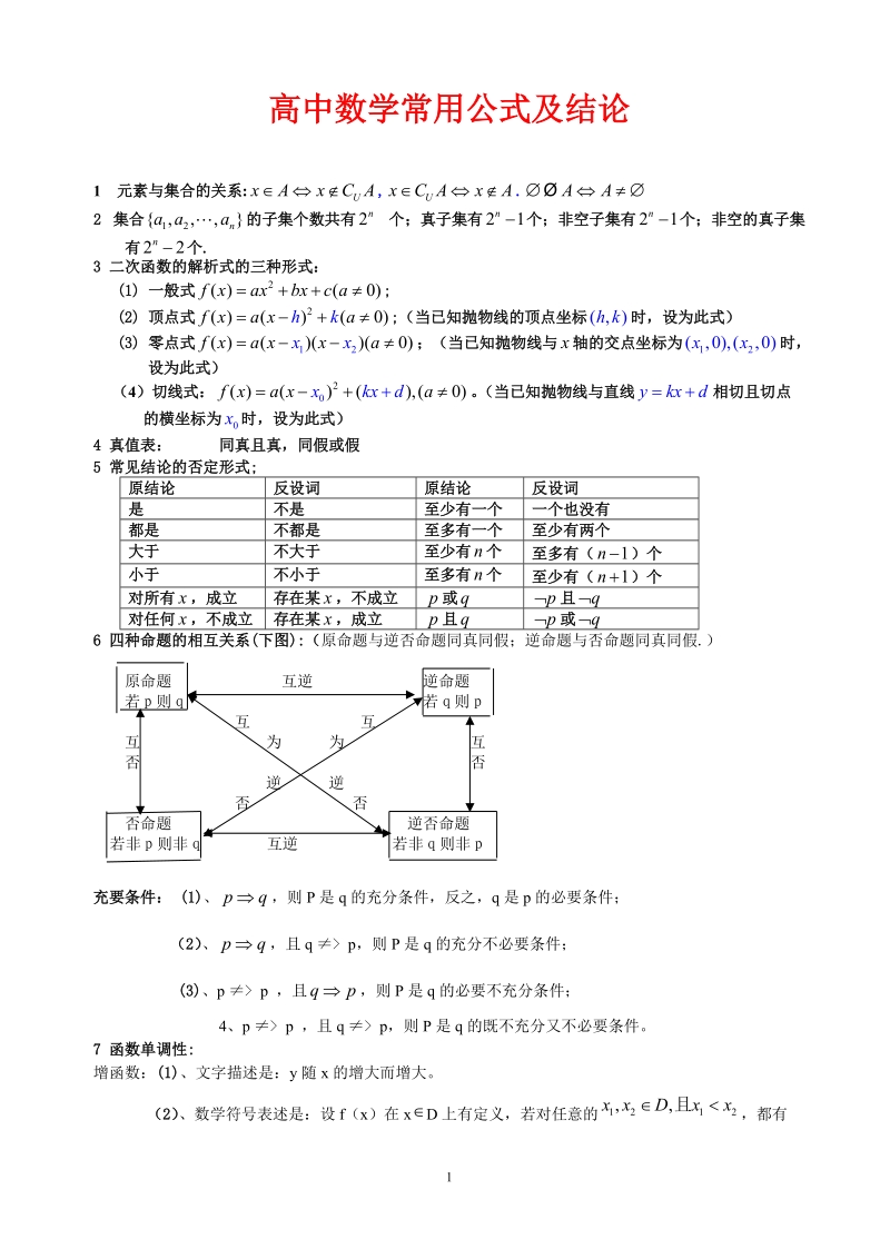 高中所有数学公式.doc_第1页