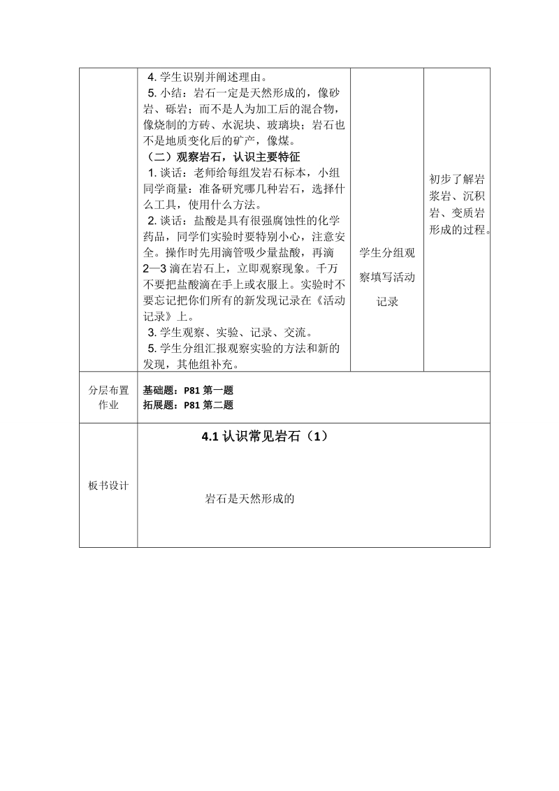 五年级下科学教案4.1认识常见岩石1苏教版（三起）.doc_第2页