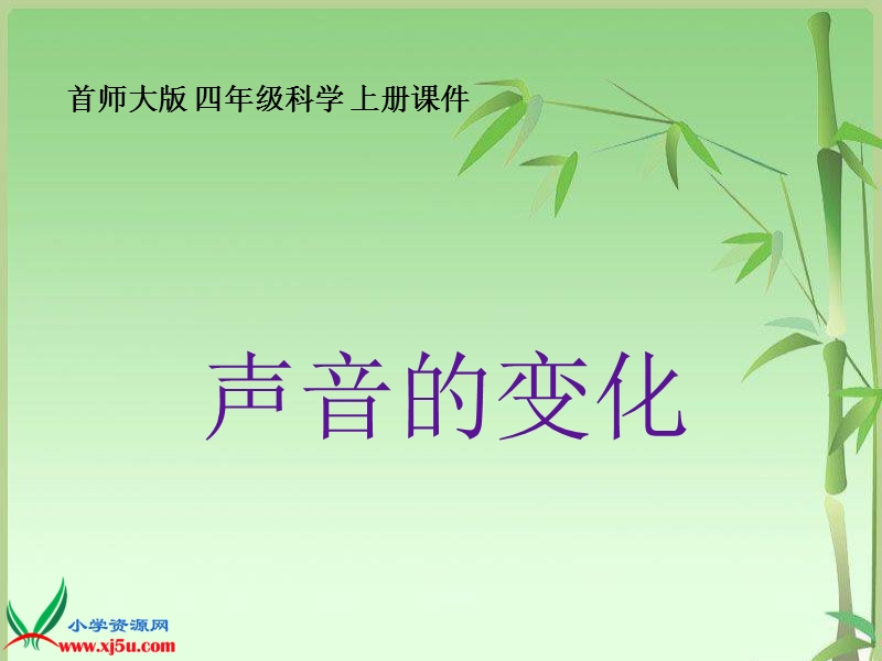 （首师大版）四年级科学上册课件 声音的变化 1.ppt_第1页