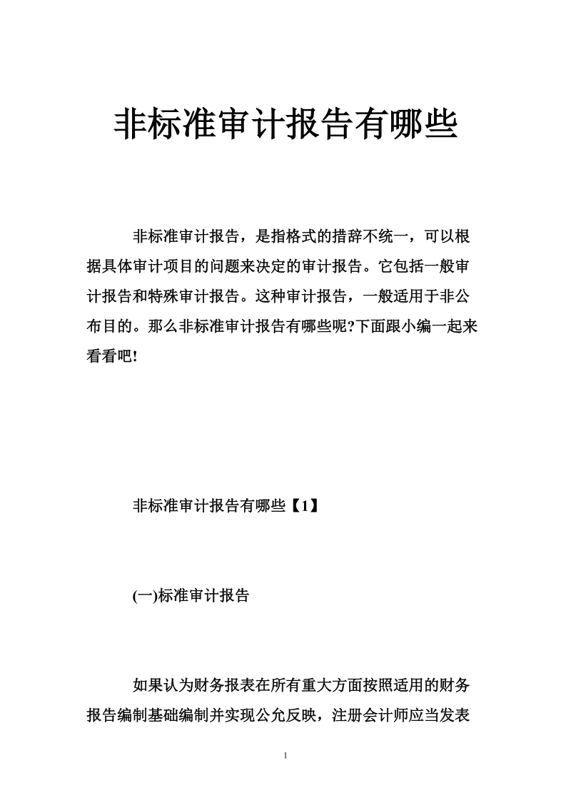 非标准审计报告有na些.doc_第1页