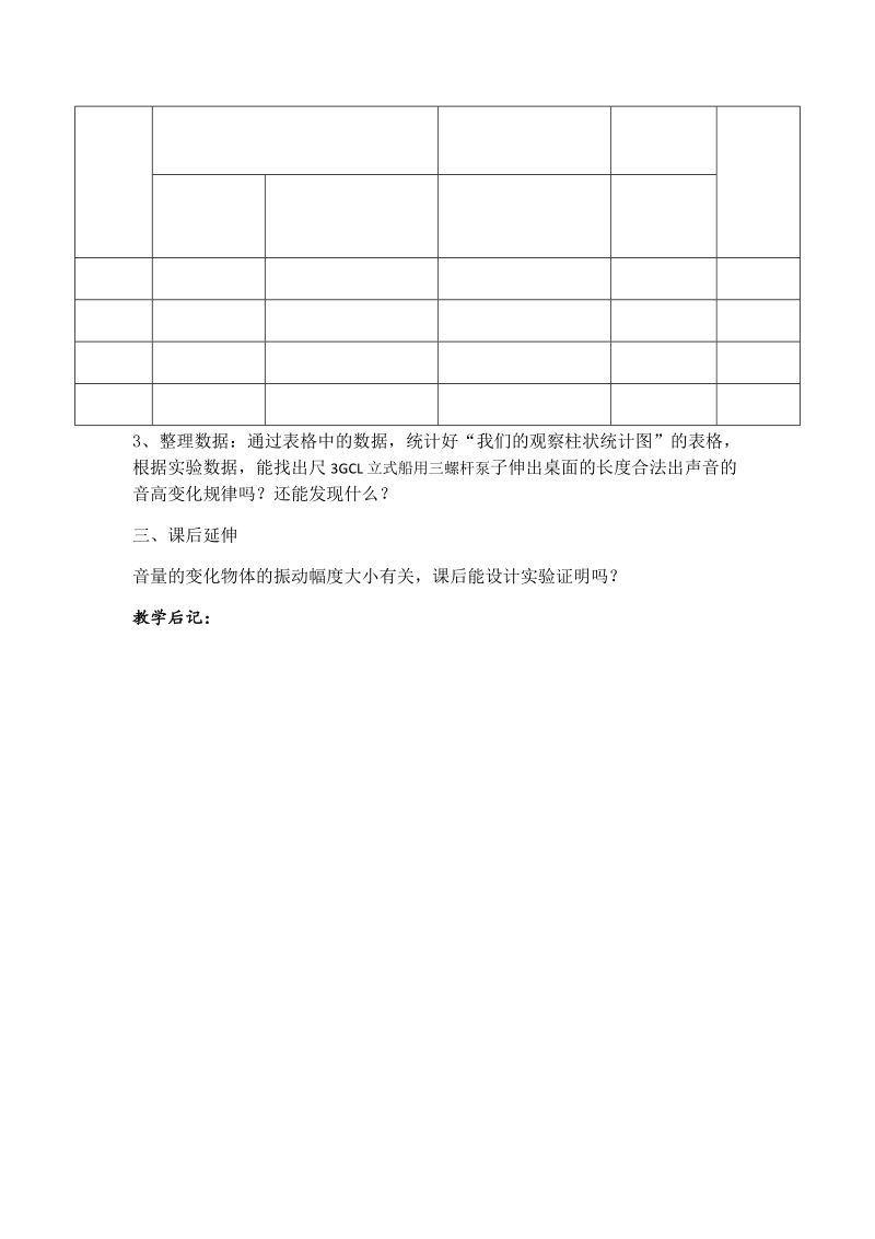 四年级上科学单元测试3-4 探索尺子的音高变化x教科版（三起）.docx_第2页