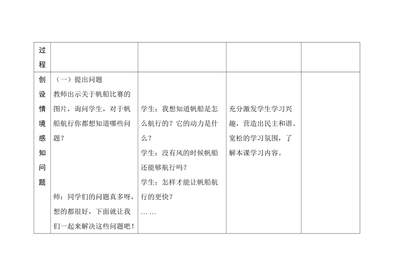 六年级下科学教案第三单元 地球的面纱 第十五课  小帆船 教案 1青岛版（六三制）.doc_第3页