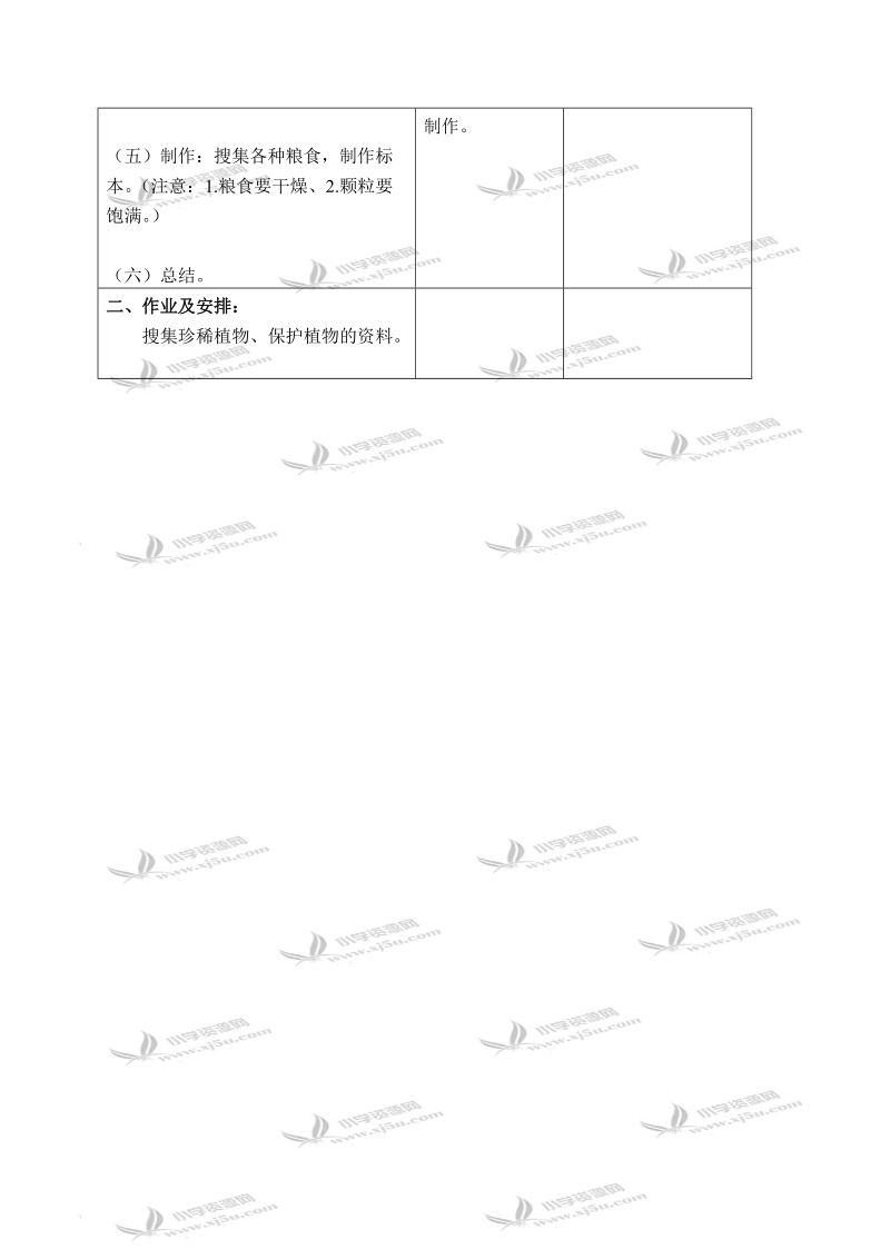 （首师大版）三年级科学上册教案 栽培的植物 1 第二课时.doc_第2页