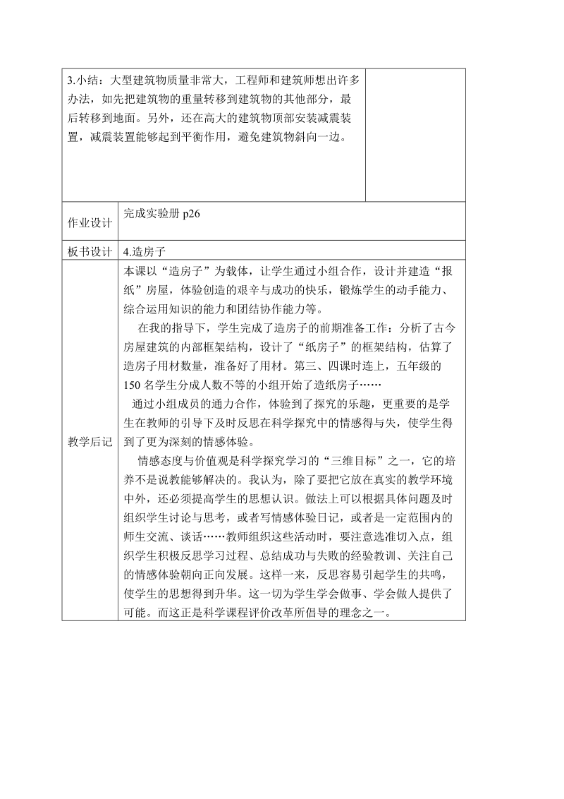 五年级下科学教案（苏教版）五年级科学下册教案+造房子+4苏教版（三起）.doc_第2页