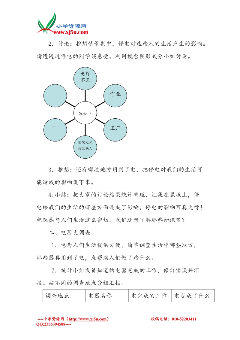 小学（ 大象版）三年级科学下册 5.1《生活离不开电》教案.doc_第3页