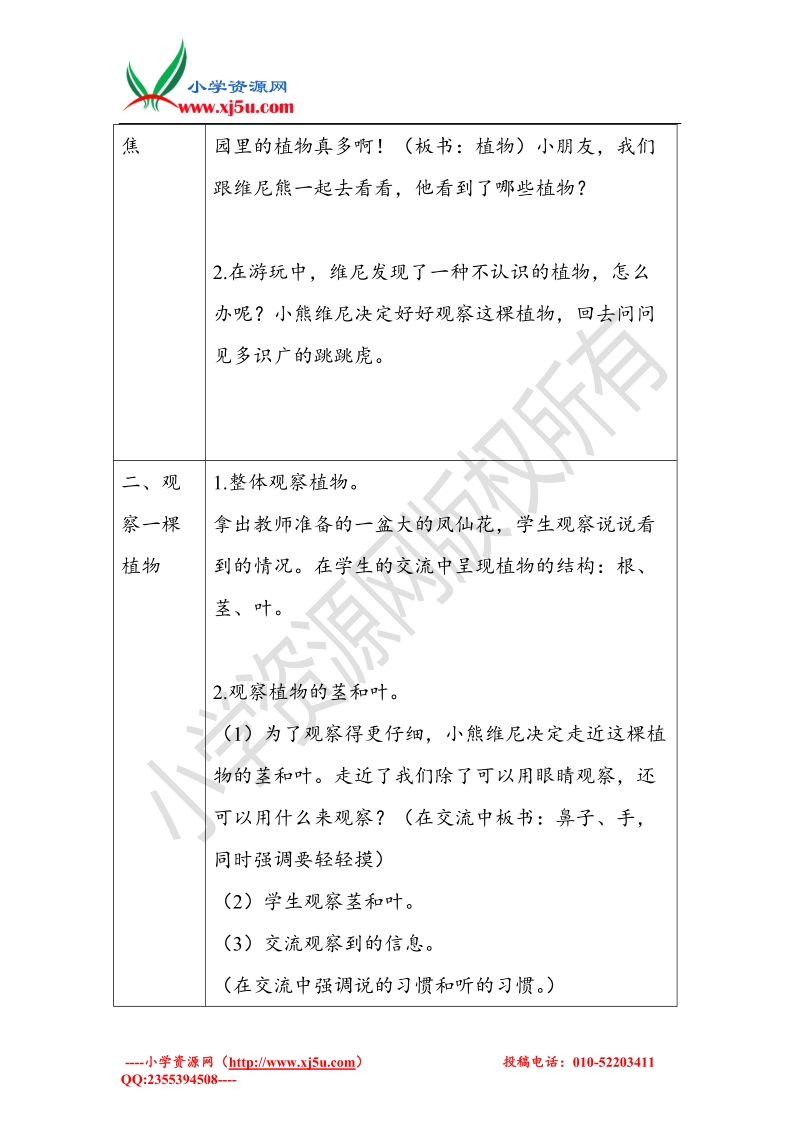 2017秋（教科版）一年级科学上册1.2 观察一棵植物 (3).doc_第2页